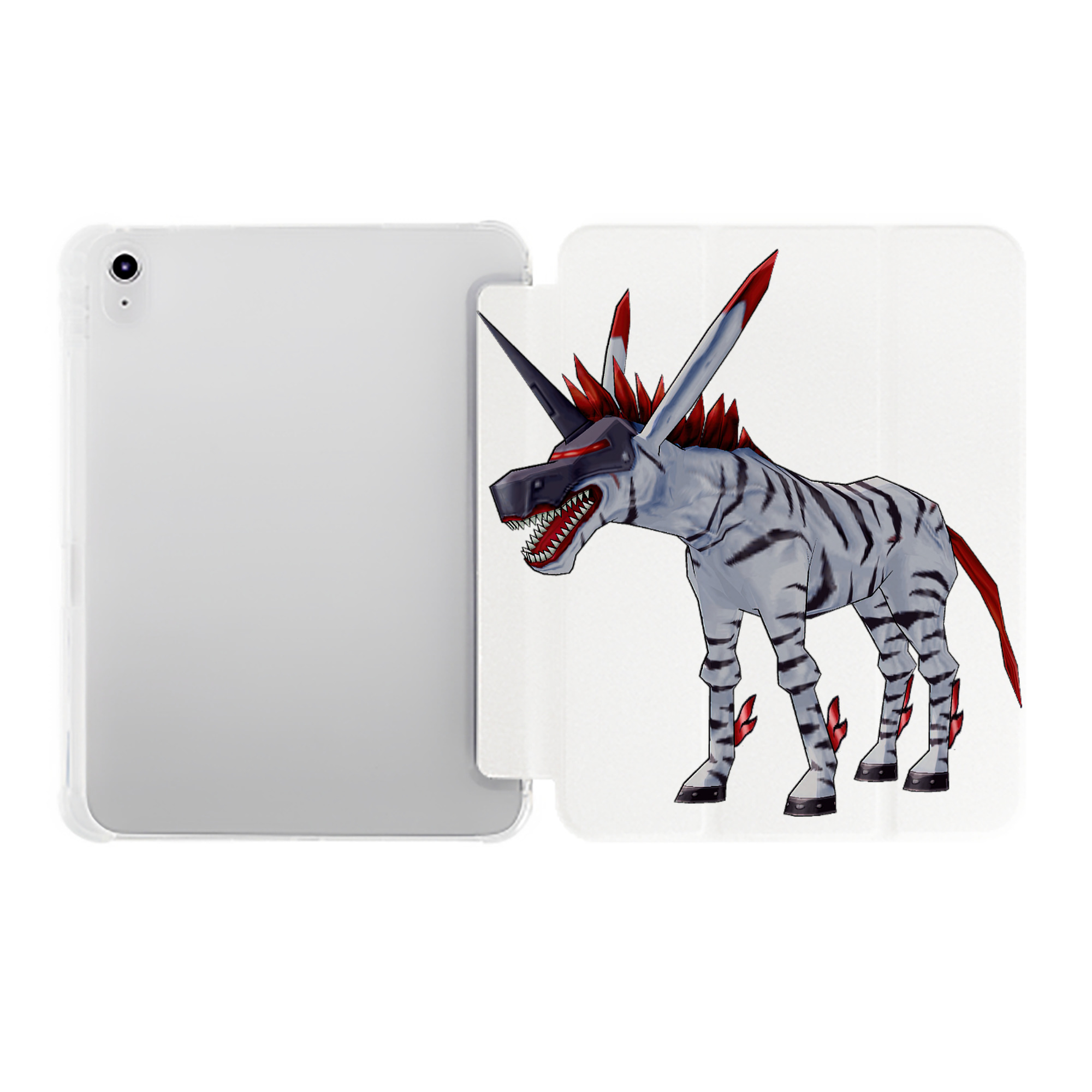 （画像用） Digimon デジタルモンスター/デジモン IPad ケース ペン収納付き 三つ折りスタンド PUレザー×シリコン 対応機種9.5/10.5/10.9インチ